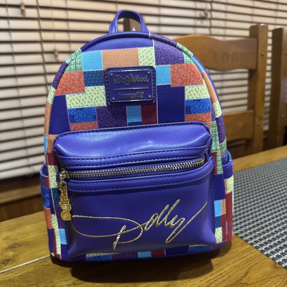 Dollywood Parks Loungefly Dolly Parton Backpack Coat Of Many Colors New With Tag